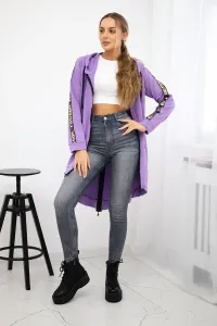 Sweatshirt with back zip dark purple
