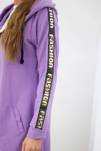 Sweatshirt with back zip dark purple