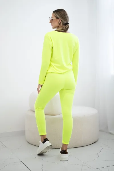 Sports set yellow neon
