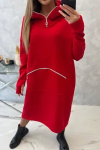 Insulated dress with hood red