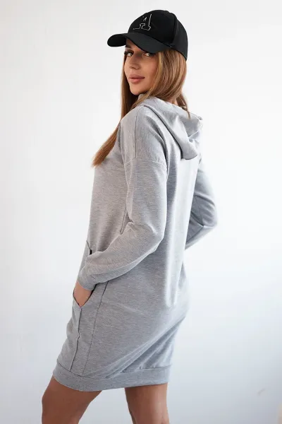 Dress with hood gray
