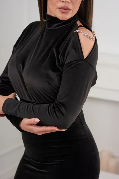 Velour dress black