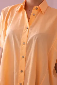 Apricot cotton shirt with short sleeves