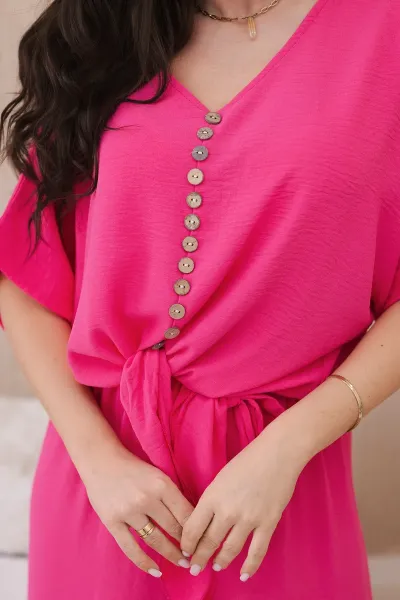 Set of blouses with pink trousers