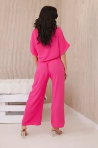 Set of blouses with pink trousers