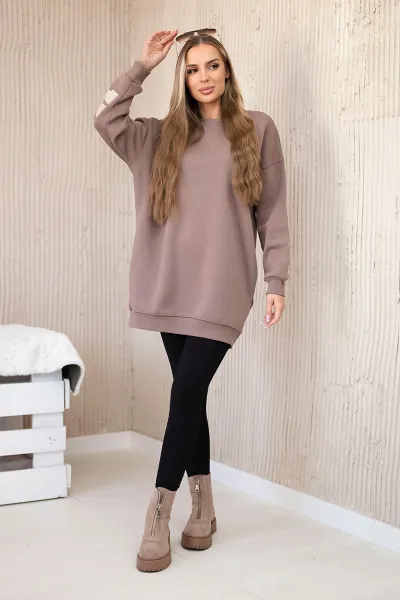 Insulated sweatshirt with California mocca inscription