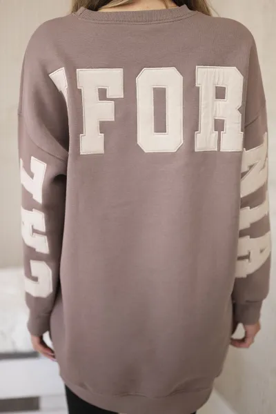 Insulated sweatshirt with California mocca inscription