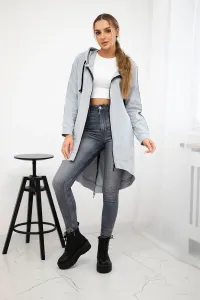 Zip-up sweatshirt at the back grey