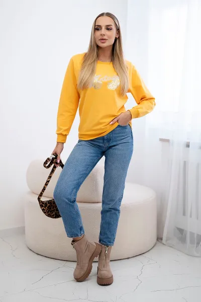 Printed Mustard Sweatshirt