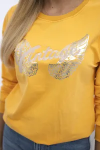 Printed Mustard Sweatshirt