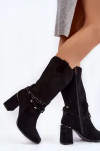 Dámske semišové vysoké podpätky Lewski Shoes