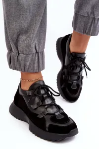 Zazoo Dámske kožené športové topánky