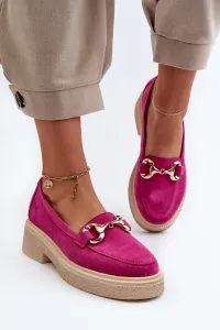 Zazoo 3429 Semišové Dámske Mokasíny S Ozdobou Fuksia