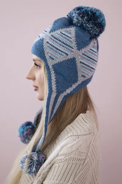 Women's cap with long ears Eunika K322 jeans