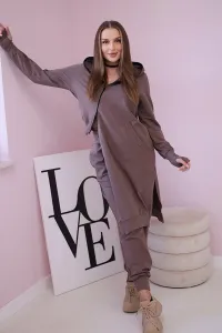 Set of sweatshirt with longer mocha side