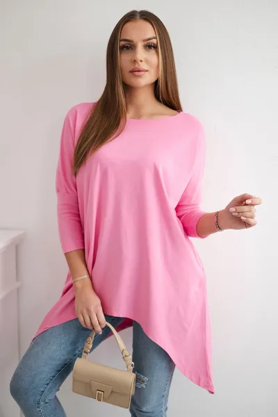 Legínovo Biela oversized blúzka Farba: Svetloružová, Veľkosť: UNI