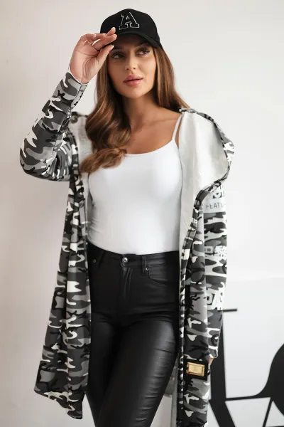 Coatee with subtitles gray+black