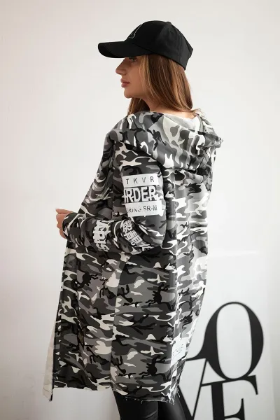 Coatee with subtitles gray+black