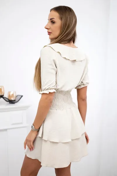 Beige waist-length dress