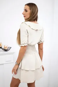 Beige waist-length dress