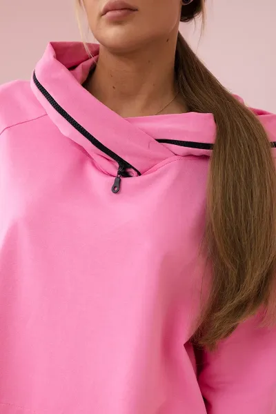 Set cotton sweatshirt + leggings pink