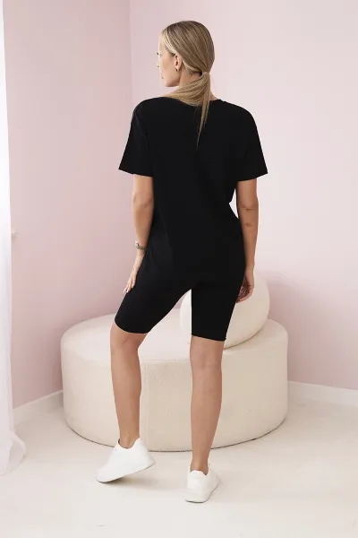 Set top+leggings black
