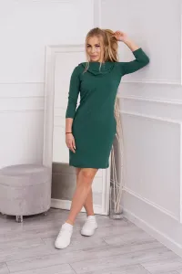 Dress with hood and pockets green