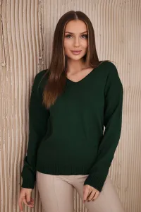 V-neck sweater dark green