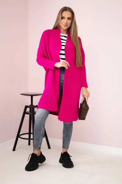 Sweater with batwing sleeve fuchsia