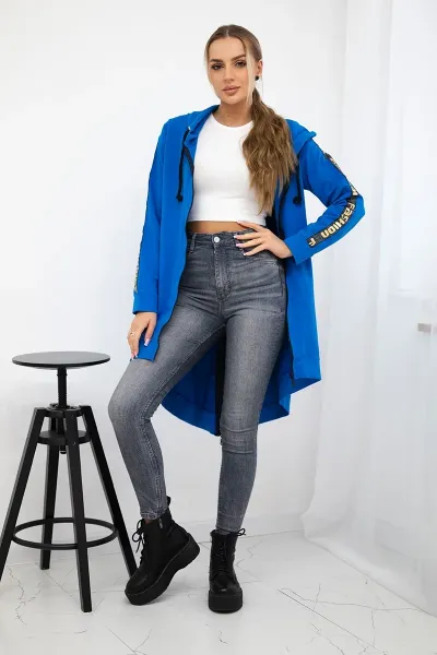 Sweatshirt with zipper back jeans