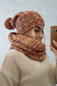 Women's set with fleece 4 Pory Roku K263 camel+foxy
