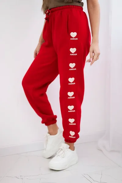 Cotton pants Amour red