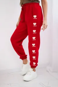 Cotton pants Amour red
