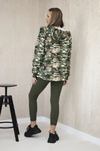 3-piece MOOR set of sweatshirt, top and leggings khaki + green