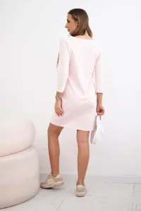 Dress with 3D graphics Remarkable powder pink