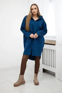 Insulated sweatshirt with longer back jeans