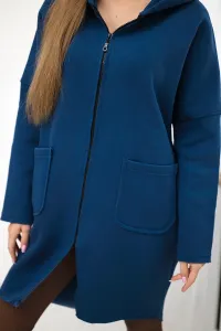 Insulated sweatshirt with longer back jeans
