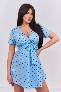 Blue polka dot dress