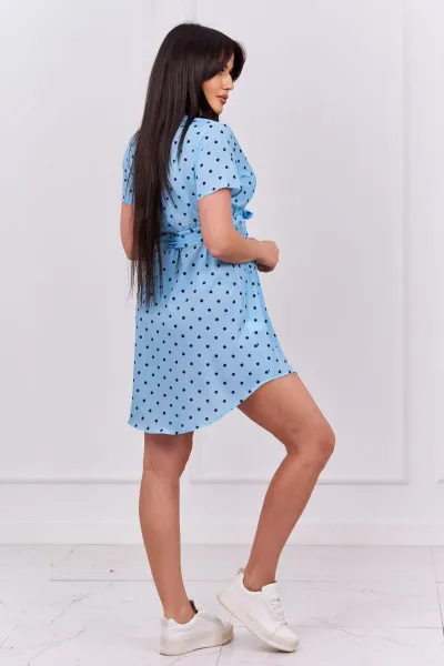 Blue polka dot dress