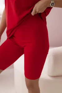 Set of top+leggings red