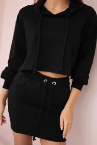 Set of sweatshirt with black skirt