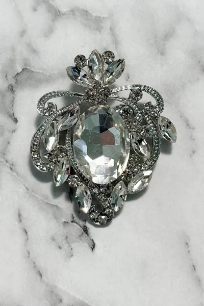 Brooch XZ459-247 silver