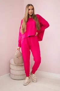 Set 2-piece sweatshirt + fuchsia trousers