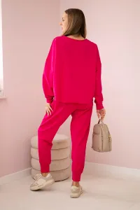 Set 2-piece sweatshirt + fuchsia trousers