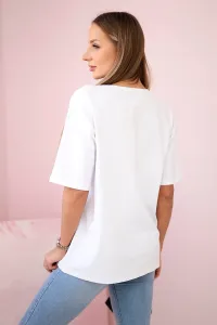 Blouse with Magic white print