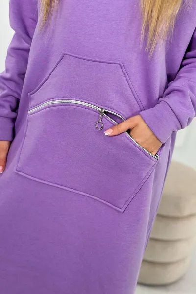 Insulated dress with hood purple