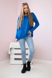 Sweater with front pockets cornflower blue