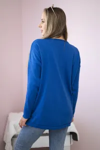 Sweater with front pockets cornflower blue