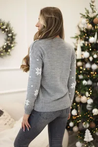 Grey sweater with Christmas motif