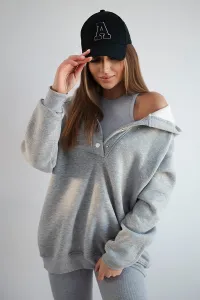 Set of 3-in-1 sweatshirt, top and leggings in gray